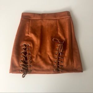 Burnt Orange mini skirt